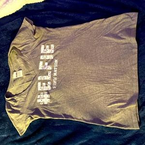 Victorias Secret PINK size Small v-neck Grey & White Top